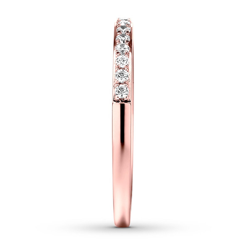 Diamond Wedding Band 1/5 ct tw Round 14K Rose Gold