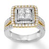 Thumbnail Image 0 of Diamond Engagement Ring 1-3/4 ct tw Princess 14K Two-Tone Gold