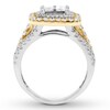 Thumbnail Image 2 of Diamond Engagement Ring 1-3/4 ct tw Princess 14K Two-Tone Gold