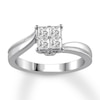 Thumbnail Image 1 of Diamond Engagement Ring 1/2 ct tw Princess-cut 14K White Gold