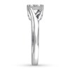 Thumbnail Image 1 of Diamond Engagement Ring 1/2 ct tw Princess-cut 14K White Gold