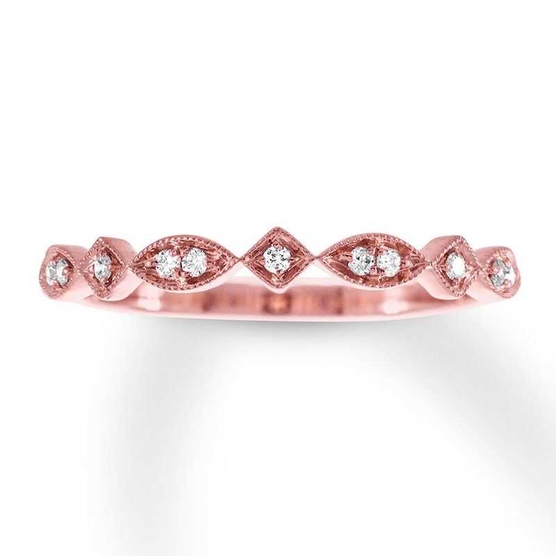 Main Image 1 of Diamond Wedding Band 1/15 carat tw 14K Rose Gold