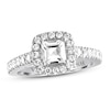Thumbnail Image 1 of Vera Wang WISH Engagement Ring 1-1/2 ct tw Princess/Round 14K Gold