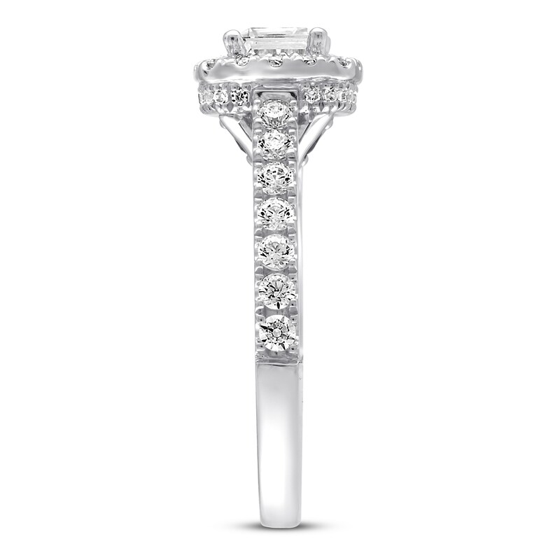 Main Image 2 of Vera Wang WISH Engagement Ring 1-1/2 ct tw Princess/Round 14K Gold