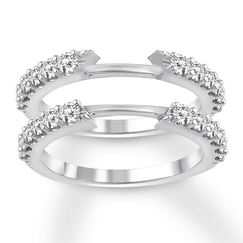 Main Image 1 of Diamond Wedding Band Set 1 carat tw Round 14K White Gold