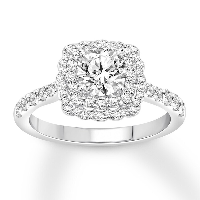 Main Image 1 of Diamond Engagement Ring 1-1/4 ct tw Round 14K White Gold