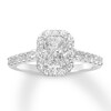 Thumbnail Image 1 of Diamond Engagement Ring 1 carat tw Pie-shaped 14K White Gold