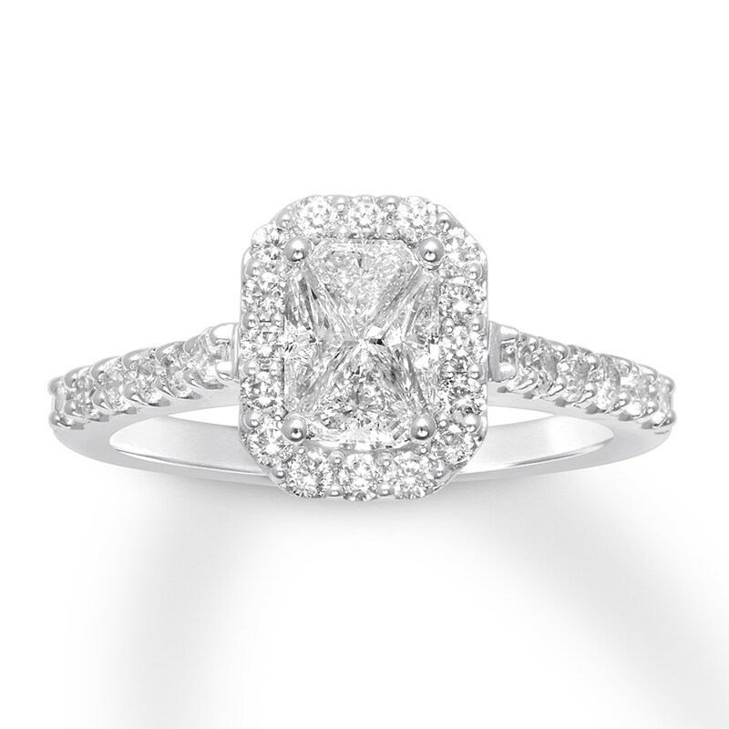 Main Image 1 of Diamond Engagement Ring 1 carat tw Pie-shaped 14K White Gold