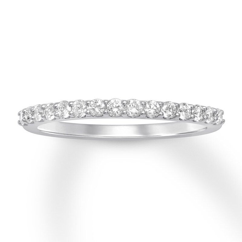 Diamond Wedding Band 3/8 carat tw Round 14K White Gold