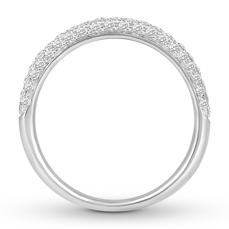 Main Image 2 of Diamond Wedding Band 1/2 carat tw Round-cut 14K White Gold