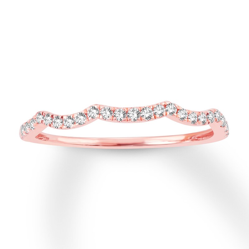Diamond Wedding Band 1/6 carat tw Round 14K Rose Gold