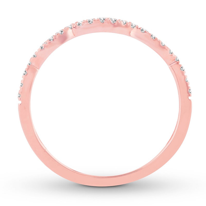 Diamond Wedding Band 1/6 carat tw Round 14K Rose Gold