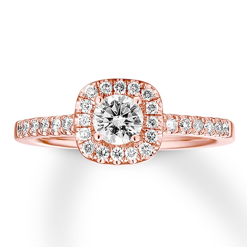 Main Image 1 of Diamond Engagement Ring 3/8 ct tw Round-cut 14K Rose Gold