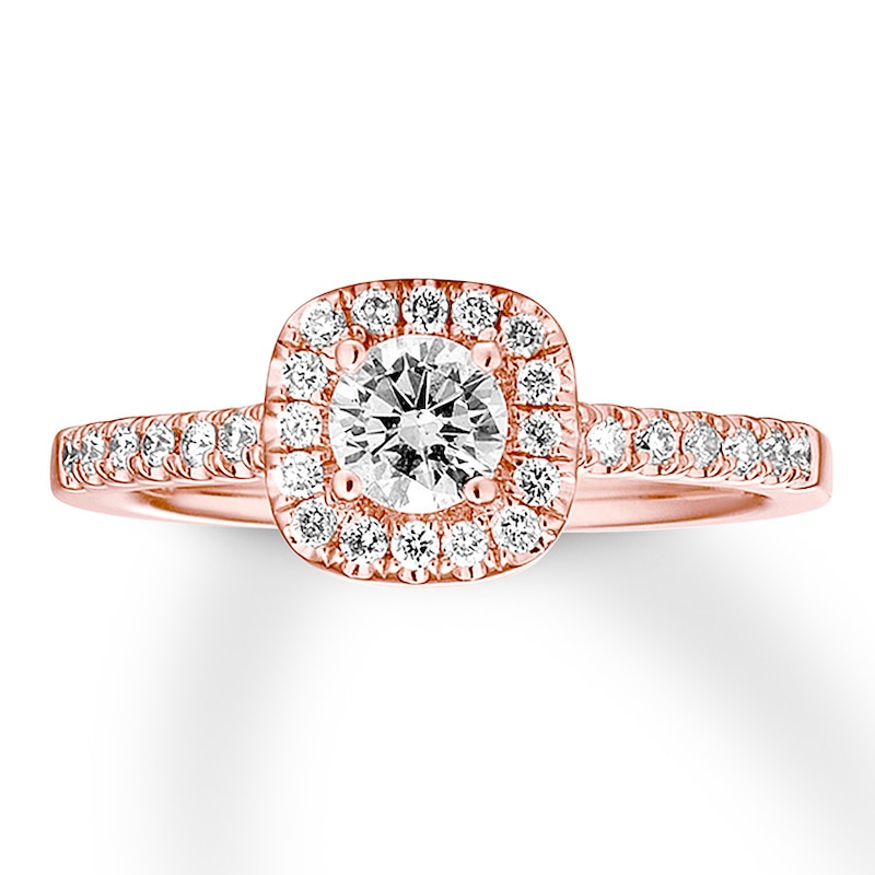 Diamond Engagement Ring 3/8 ct tw Round-cut 14K Rose Gold