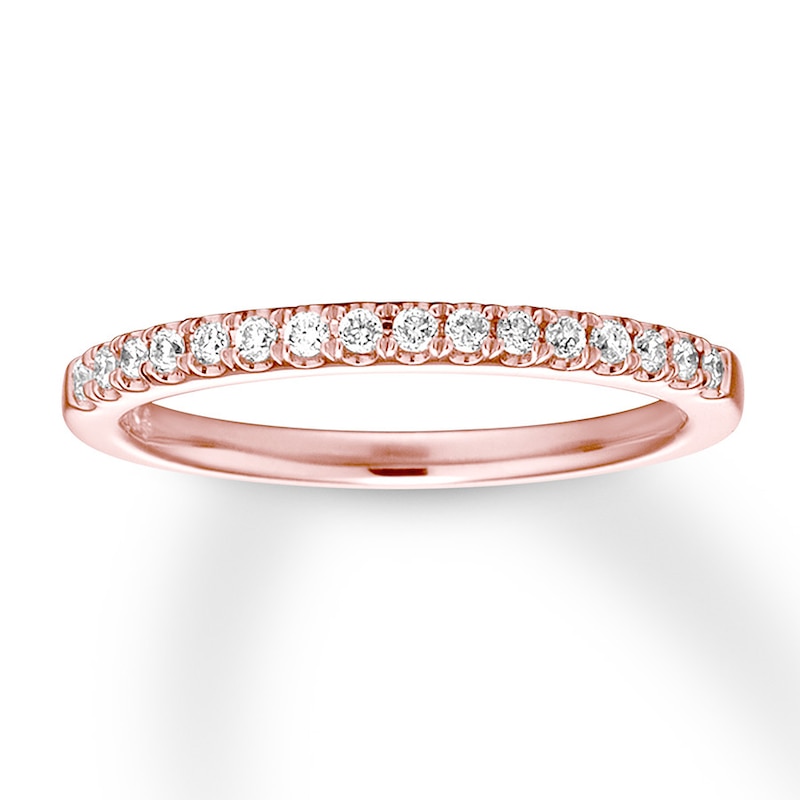 Diamond Wedding Band 1/10 ct tw Round-cut 14K Rose Gold