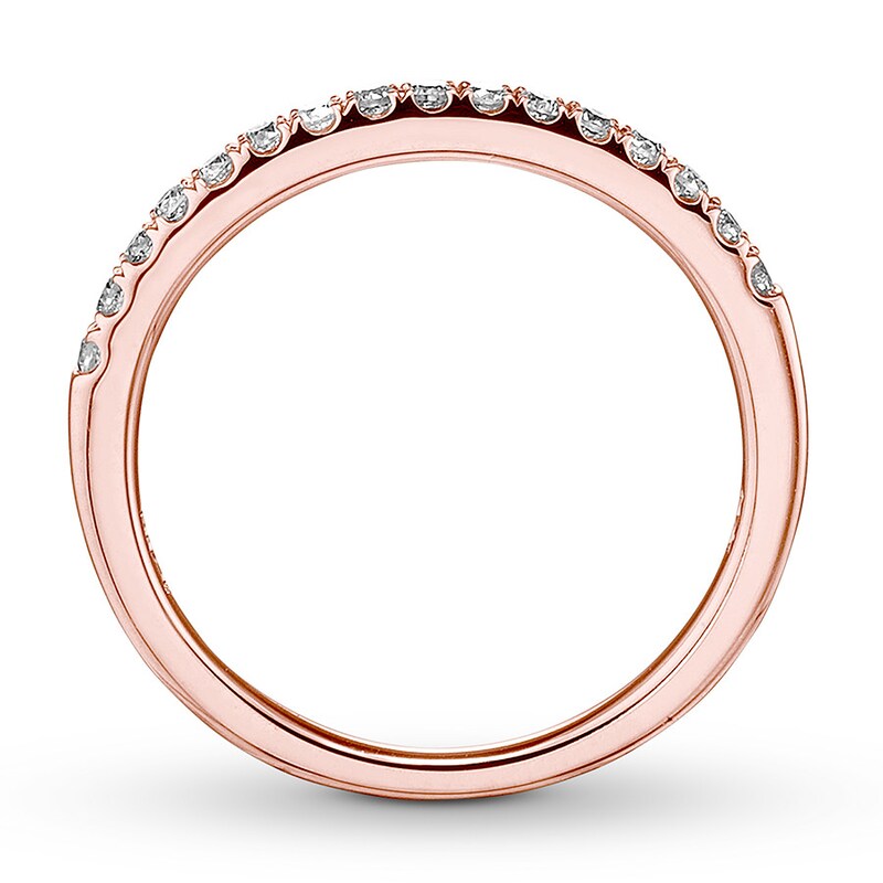 Diamond Wedding Band 1/10 ct tw Round-cut 14K Rose Gold
