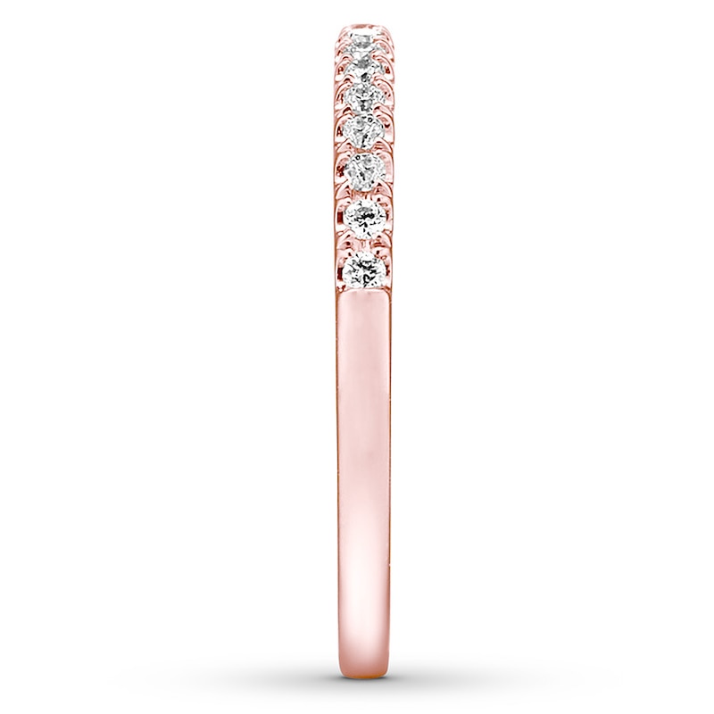 Diamond Wedding Band 1/10 ct tw Round-cut 14K Rose Gold