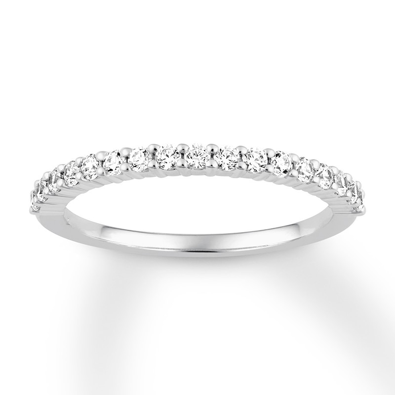 Diamond Wedding Band 3/8 carat tw Round-cut 14K White Gold
