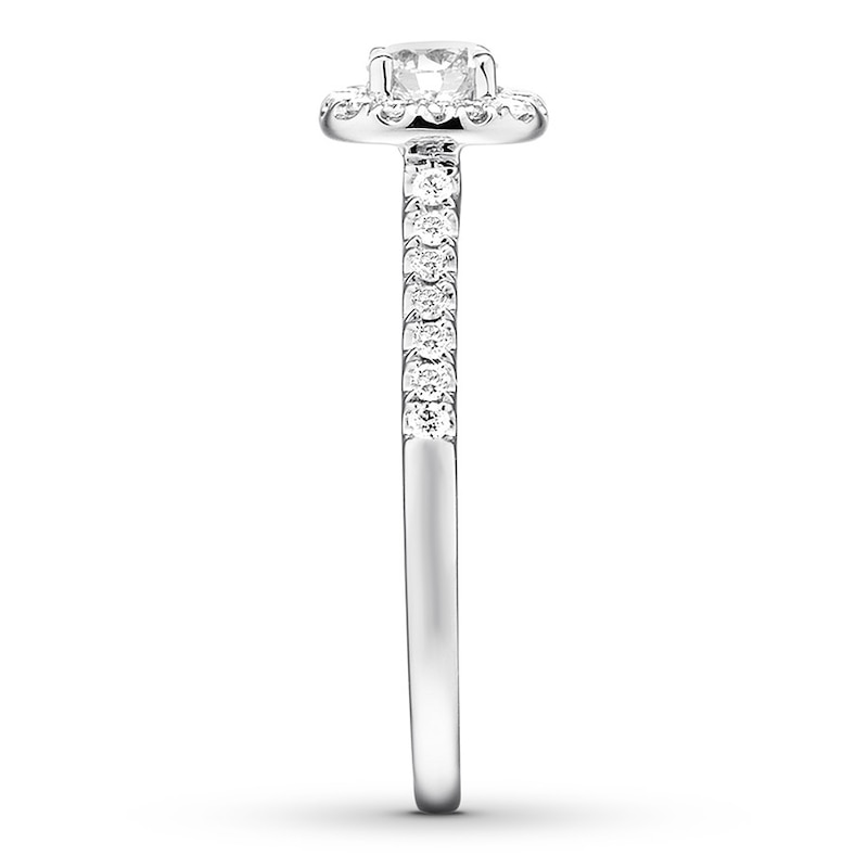 Main Image 3 of Diamond Engagement Ring 3/8 ct tw Round-cut 14K White Gold