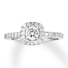 Thumbnail Image 4 of Diamond Engagement Ring 3/8 ct tw Round-cut 14K White Gold