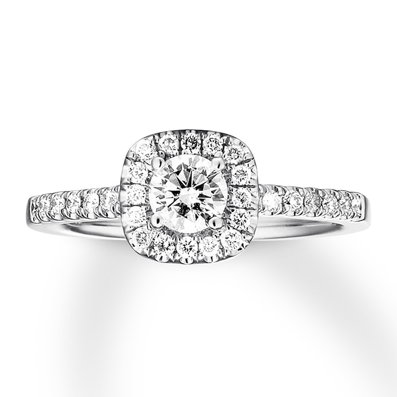 Main Image 4 of Diamond Engagement Ring 3/8 ct tw Round-cut 14K White Gold