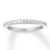 Thumbnail Image 1 of Diamond Wedding Band 1/10 ct tw Round-cut 14K White Gold