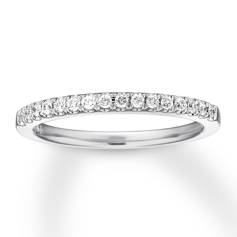 Main Image 1 of Diamond Wedding Band 1/10 ct tw Round-cut 14K White Gold