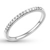 Thumbnail Image 3 of Diamond Wedding Band 1/10 ct tw Round-cut 14K White Gold