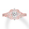 Thumbnail Image 0 of Diamond Engagement Ring 7/8 ct tw Princess-cut 14K Rose Gold