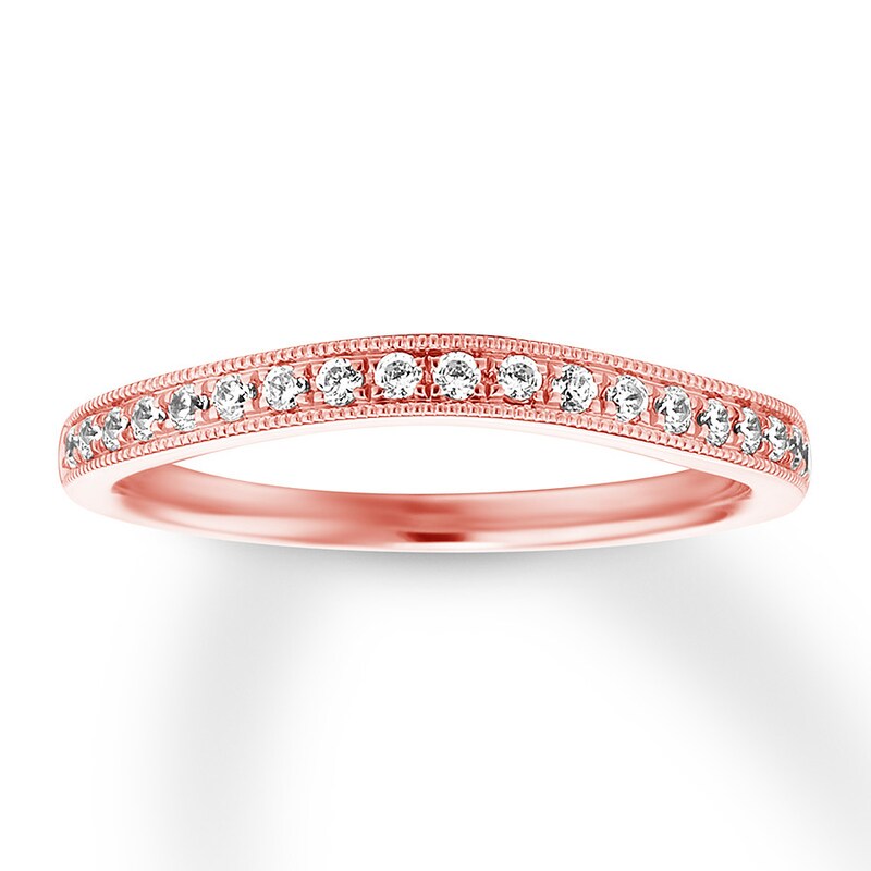 Diamond Wedding Band 1/5 ct tw Round 14K Rose Gold