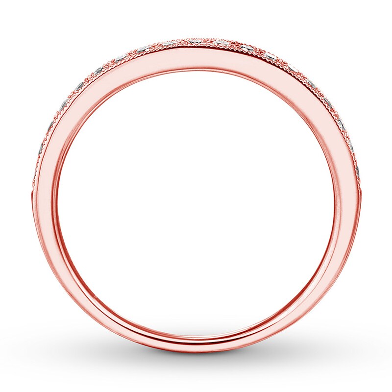 Diamond Wedding Band 1/5 ct tw Round 14K Rose Gold