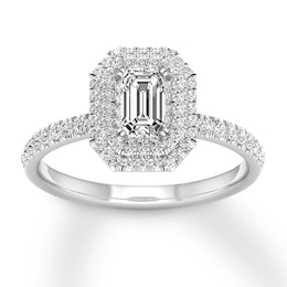 Diamond Engagement Ring 5/8 ct tw Emerald-cut 14K White Gold