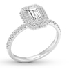 Thumbnail Image 3 of Diamond Engagement Ring 5/8 ct tw Emerald-cut 14K White Gold