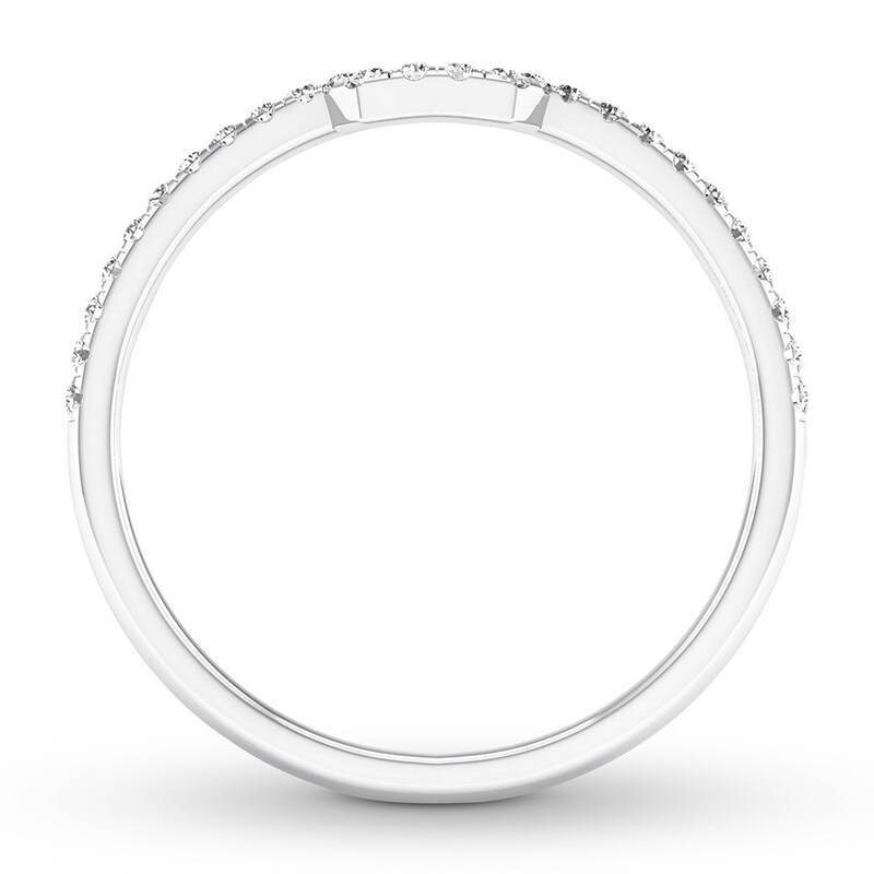 Diamond Wedding Band 1/8 carat tw Round 14K White Gold