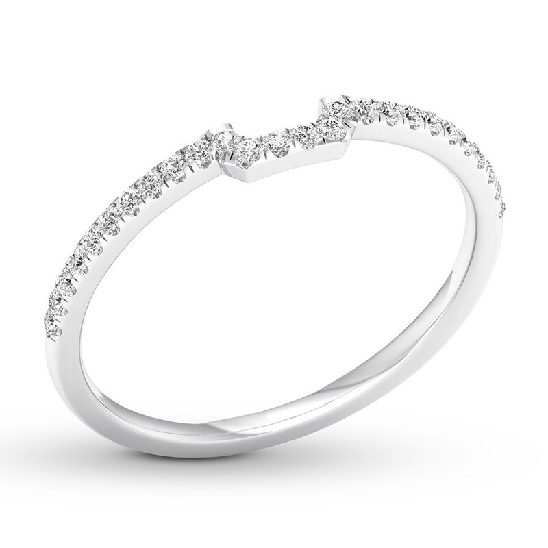 Diamond Wedding Band 1/8 carat tw Round 14K White Gold