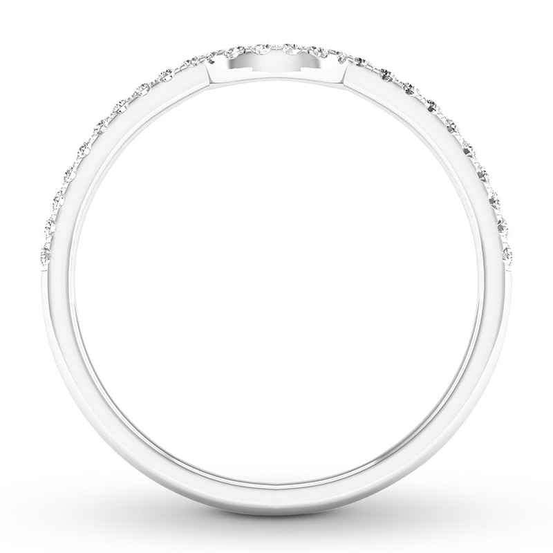 Diamond Wedding Band 1/8 carat tw Round-cut 14K White Gold