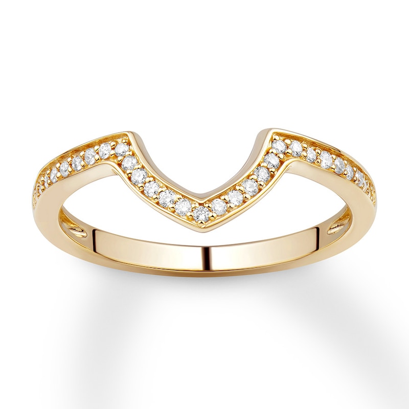 Diamond Wedding Band 1/10 carat tw Round-cut 14K Yellow Gold