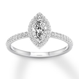 Marquise Diamond Engagement Ring 5/8 ct tw 14K White Gold