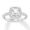 Thumbnail Image 0 of Certified Diamond Ring 1-3/4 ct tw Round 18K White Gold