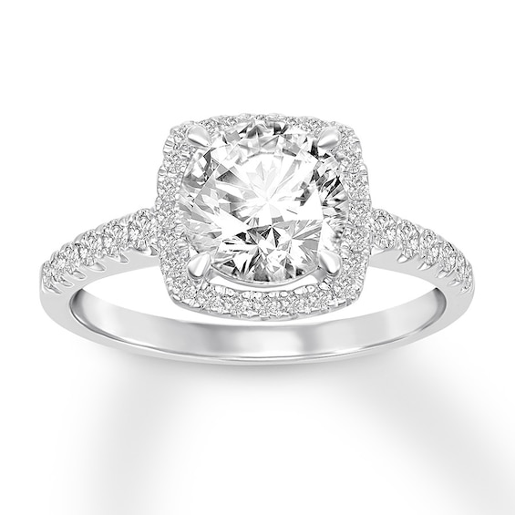 Certified Diamond Ring 1-3/4 ct tw Round 18K White Gold | Jared
