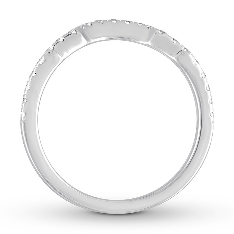Main Image 2 of Diamond Wedding Band 1/5 carat tw Round 14K White Gold