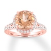 Thumbnail Image 0 of Morganite Engagement Ring 1/2 carat tw Diamonds 14K Rose Gold