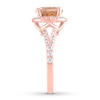 Thumbnail Image 1 of Morganite Engagement Ring 1/2 carat tw Diamonds 14K Rose Gold