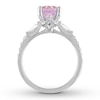 Thumbnail Image 2 of Amethyst Engagement Ring 1/3 carat tw Diamonds 14K White Gold
