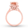 Thumbnail Image 2 of Morganite Engagement Ring 1/3 carat tw Diamonds 14K Rose Gold