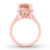 Thumbnail Image 3 of Morganite Engagement Ring 1/3 carat tw Diamonds 14K Rose Gold