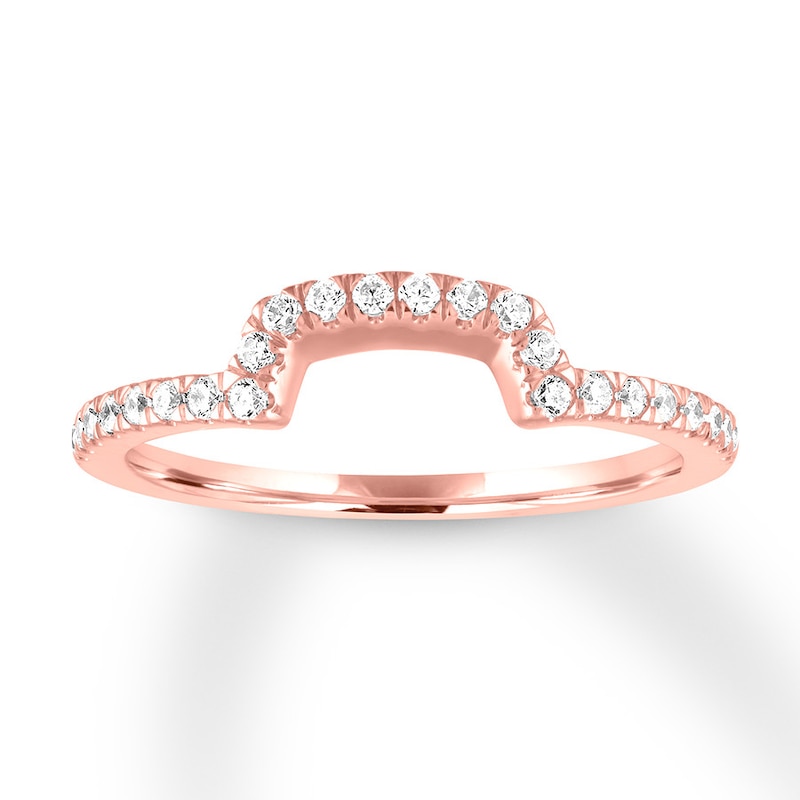 Diamond Wedding Band 1/5 carat tw Round 14K Rose Gold