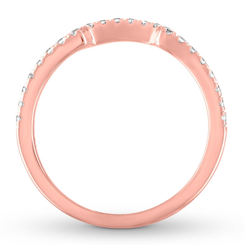 Diamond Wedding Band 1/5 carat tw Round 14K Rose Gold