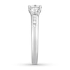 Thumbnail Image 3 of Three-Stone Diamond Ring 1-1/6 ct tw Round-cut 14K White Gold