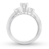 Thumbnail Image 1 of Three-Stone Diamond Ring 1-1/8 ct tw Princess-cut 14K White Gold